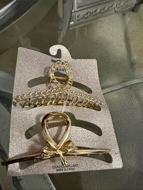 Natasha Gold Tone Statement Hair Clips